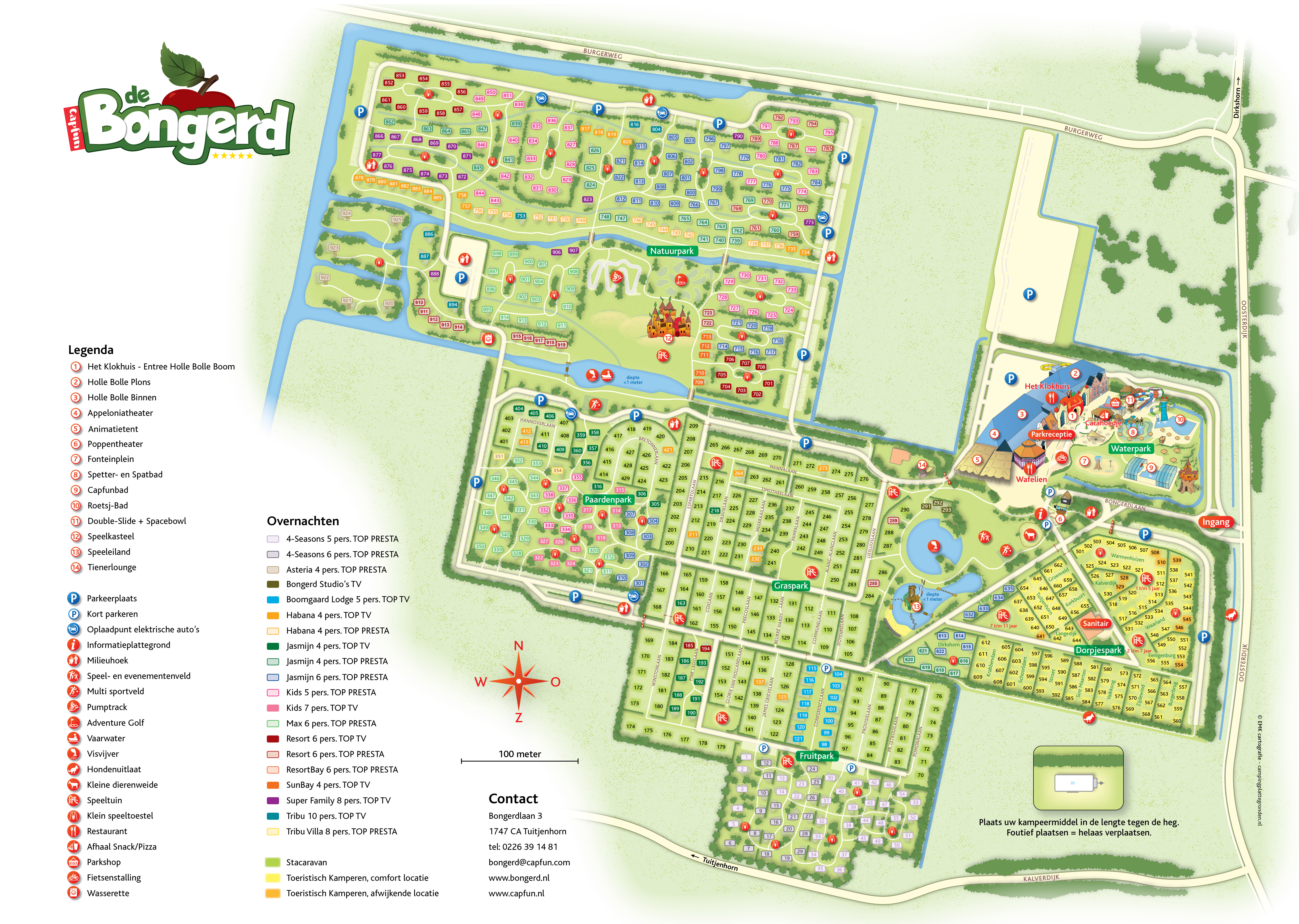 Plattegrond Capfun de Bongerd